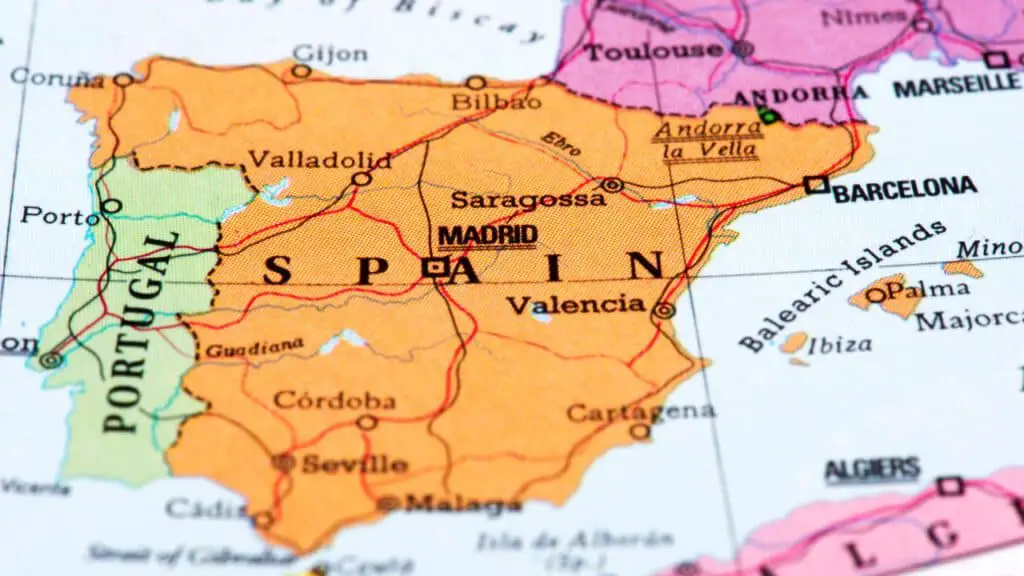 Spanyol városok térkép