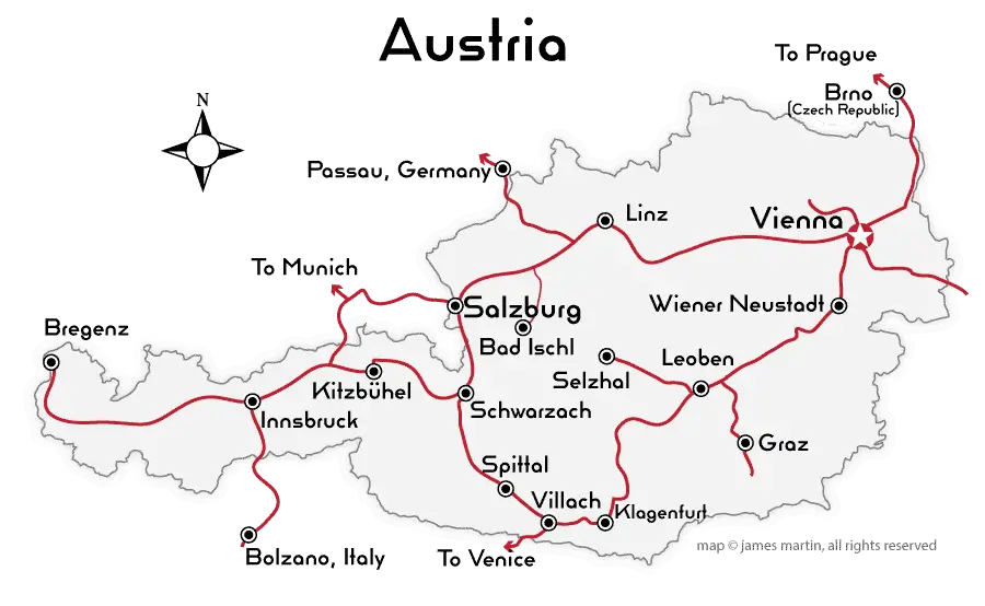 Ausztria vonat hálózat
