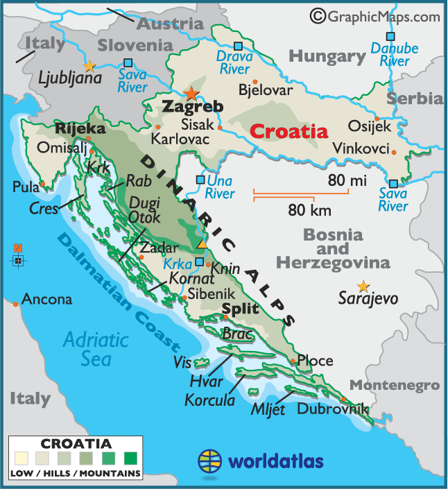 horvát adria tengerpart helyek