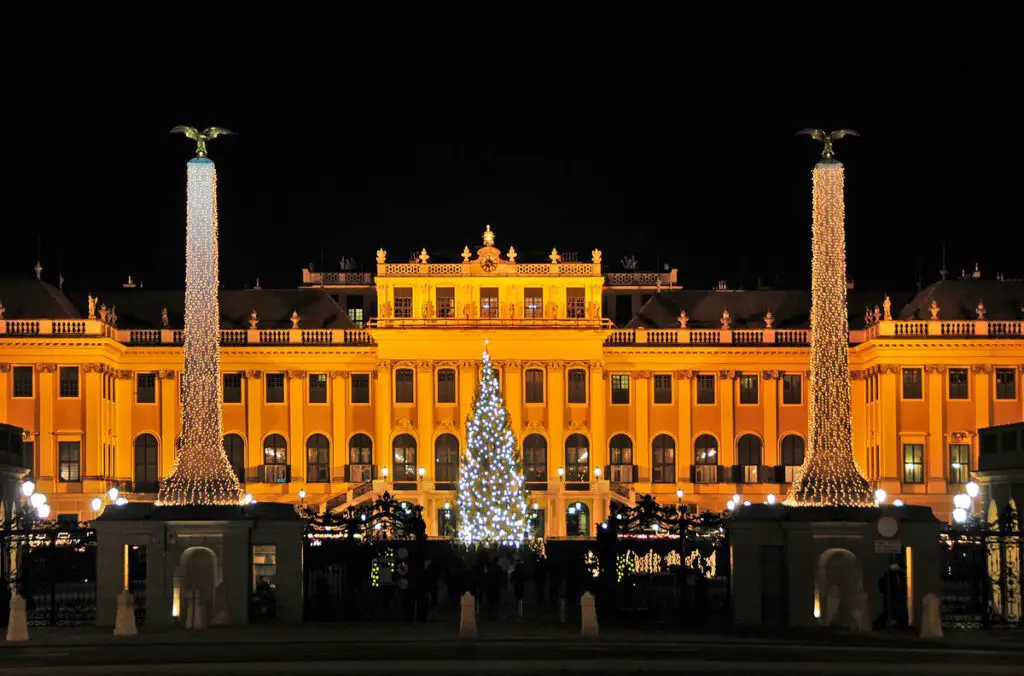 Schönbrunni kastély karácsonyi vásár