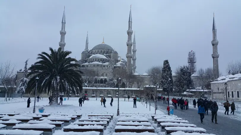 Sultan Ahmed mecset télen