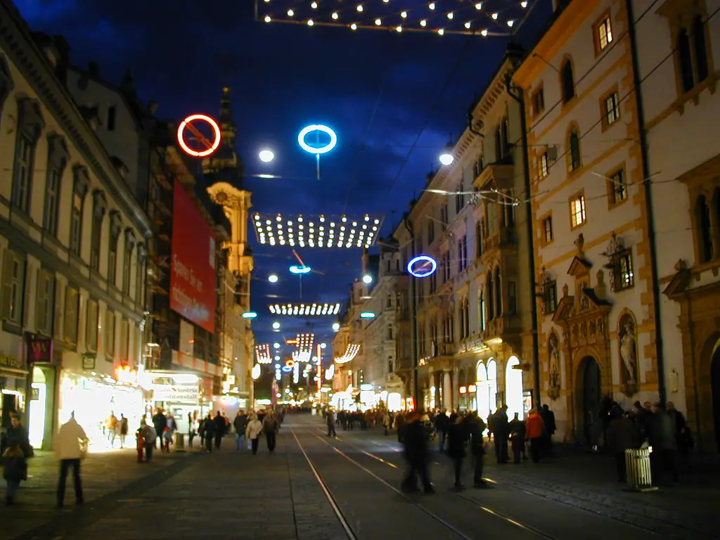 Graz, Herrengasse karácsonykor