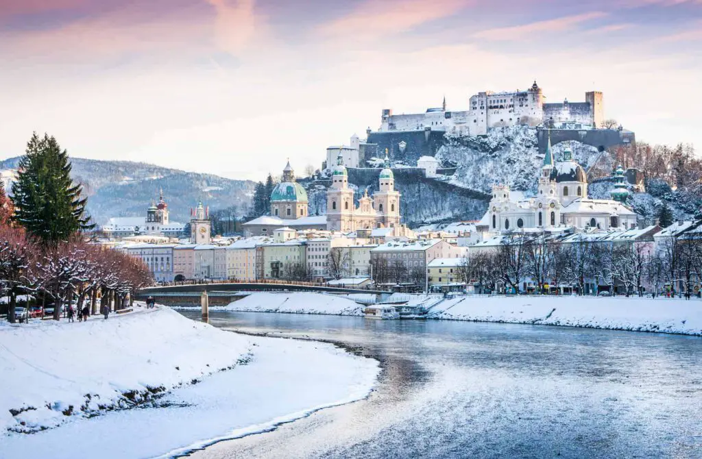 Salzburg óváros télen