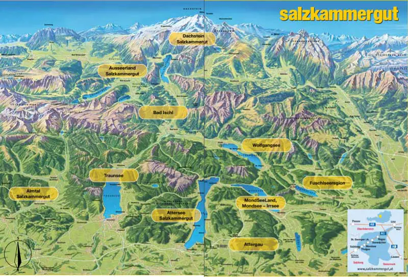 Salzkammergut térkép