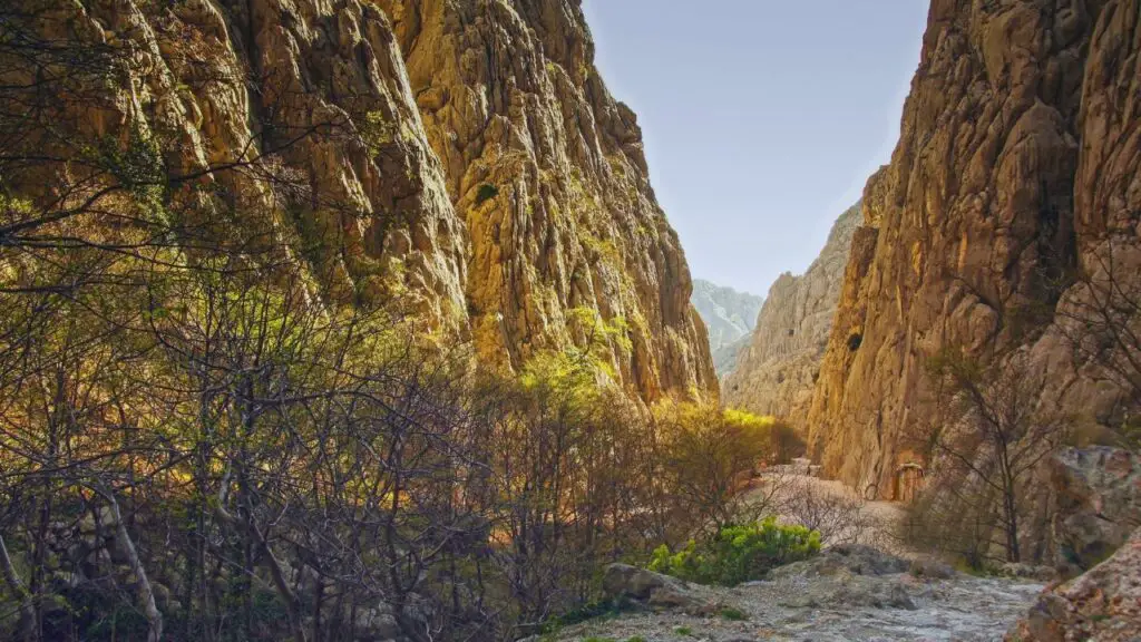 Paklenica Nemzeti Park drámai kanyonja